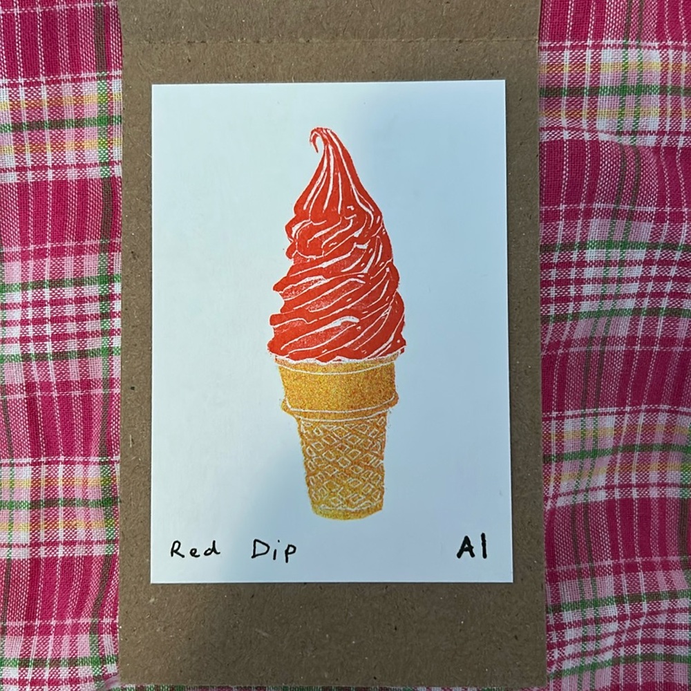 Red Dip Cone — Inciardi Mini Print